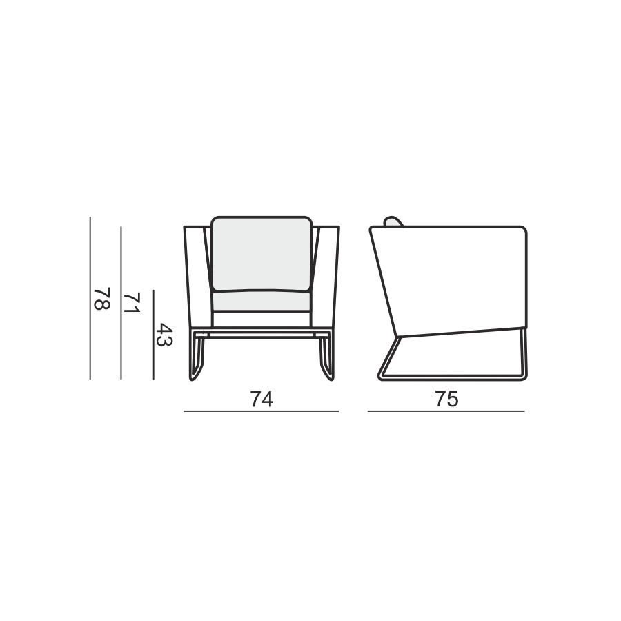 Кресло Clark, молочное Sits S1131 - Вид №6