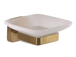 Настенная мыльница из нержавеющей стали и стекла