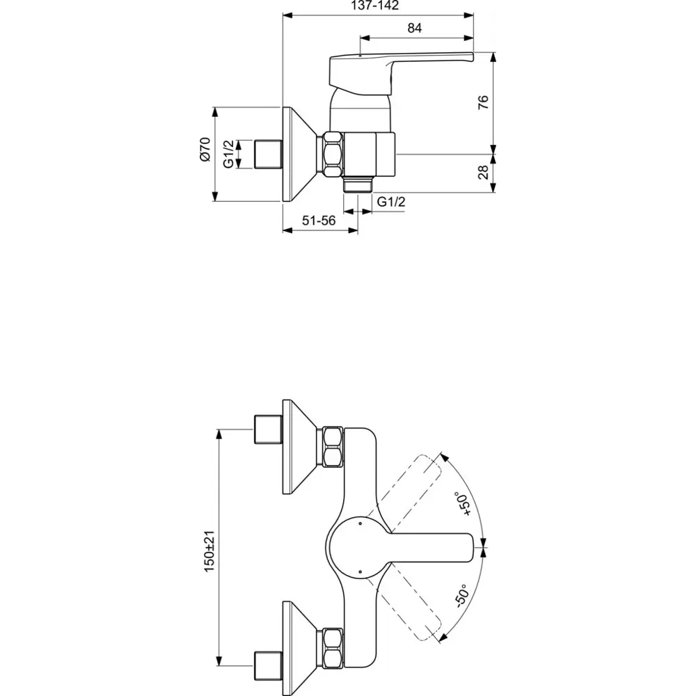 Смеситель для душа Vidima Optima BA291AA однорычажный цвет хром 17405346 STLM-2178664 - Вид №4