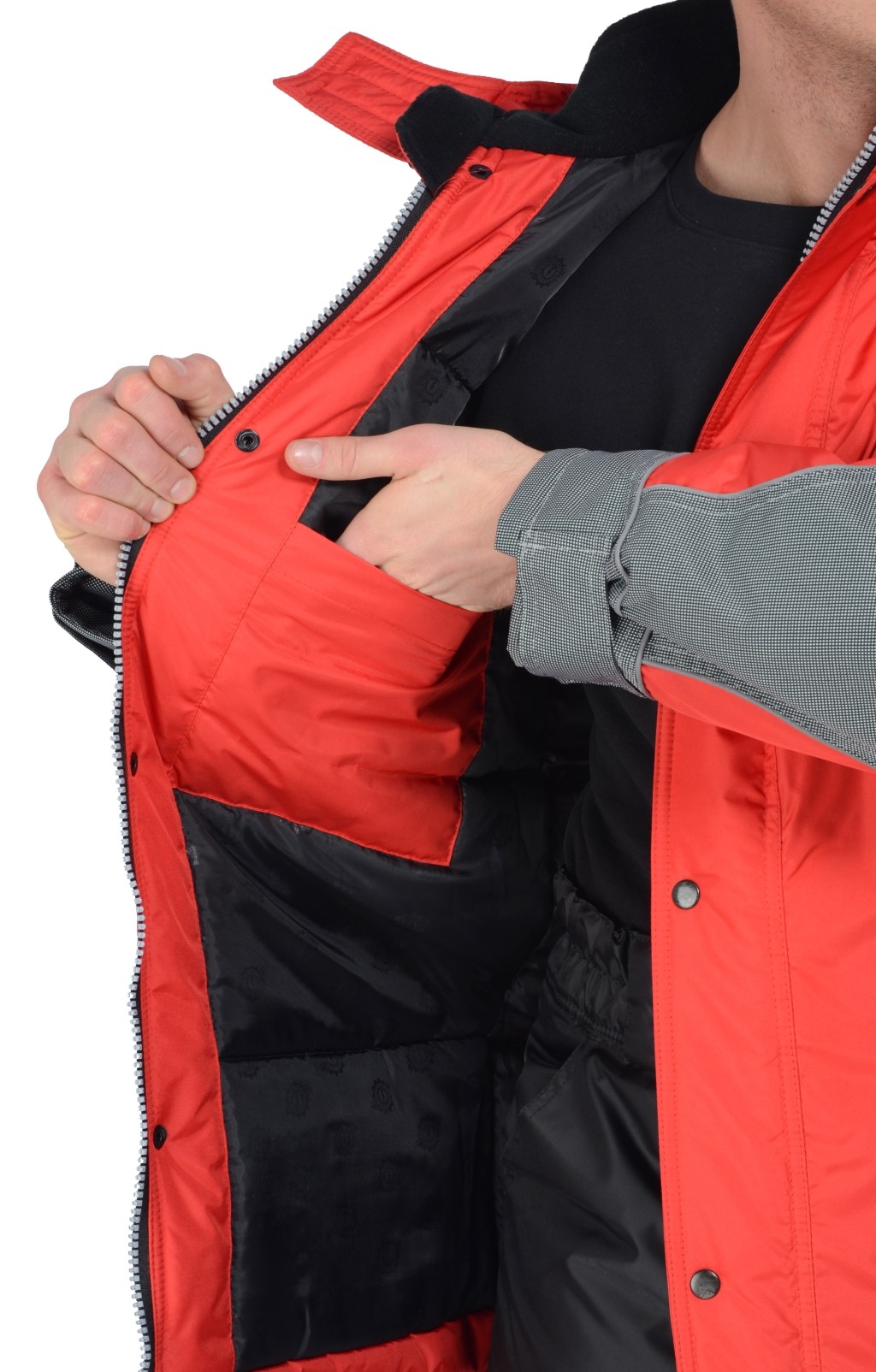 63121 Куртка "Ультра" зимняя красная  Зимняя спецодежда  размер 60-62/170-176  - Вид №14