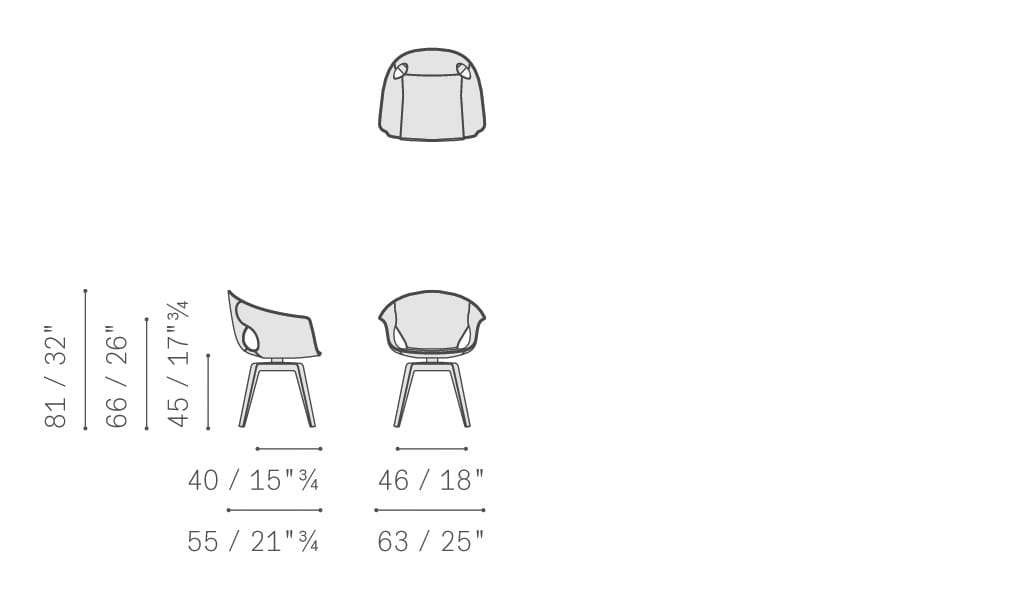 Тканевый стул с подлокотниками Poltrona Frau офис-офисные кресла ARCH-00082434 - Вид №10