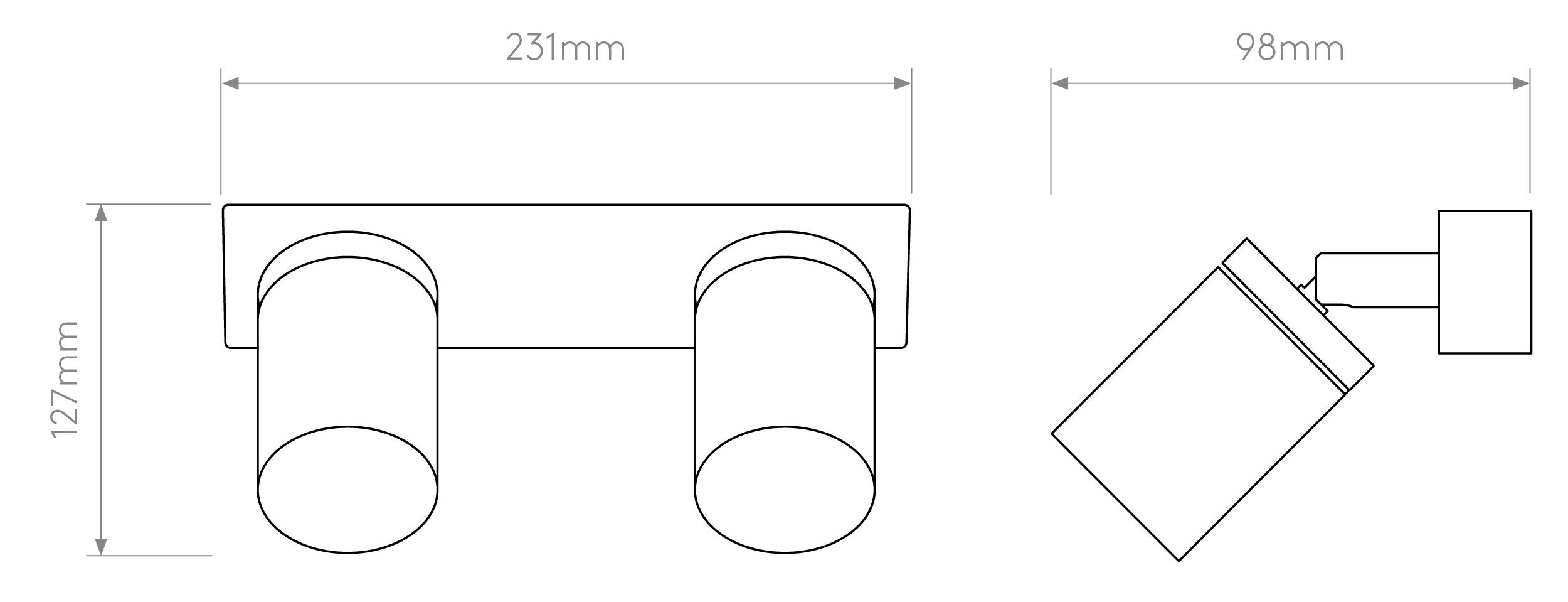 Алюминиевый настенный поворотный многоточечный прожектор Astro Lighting Dartmouth ARCH-00054318 - Вид №6