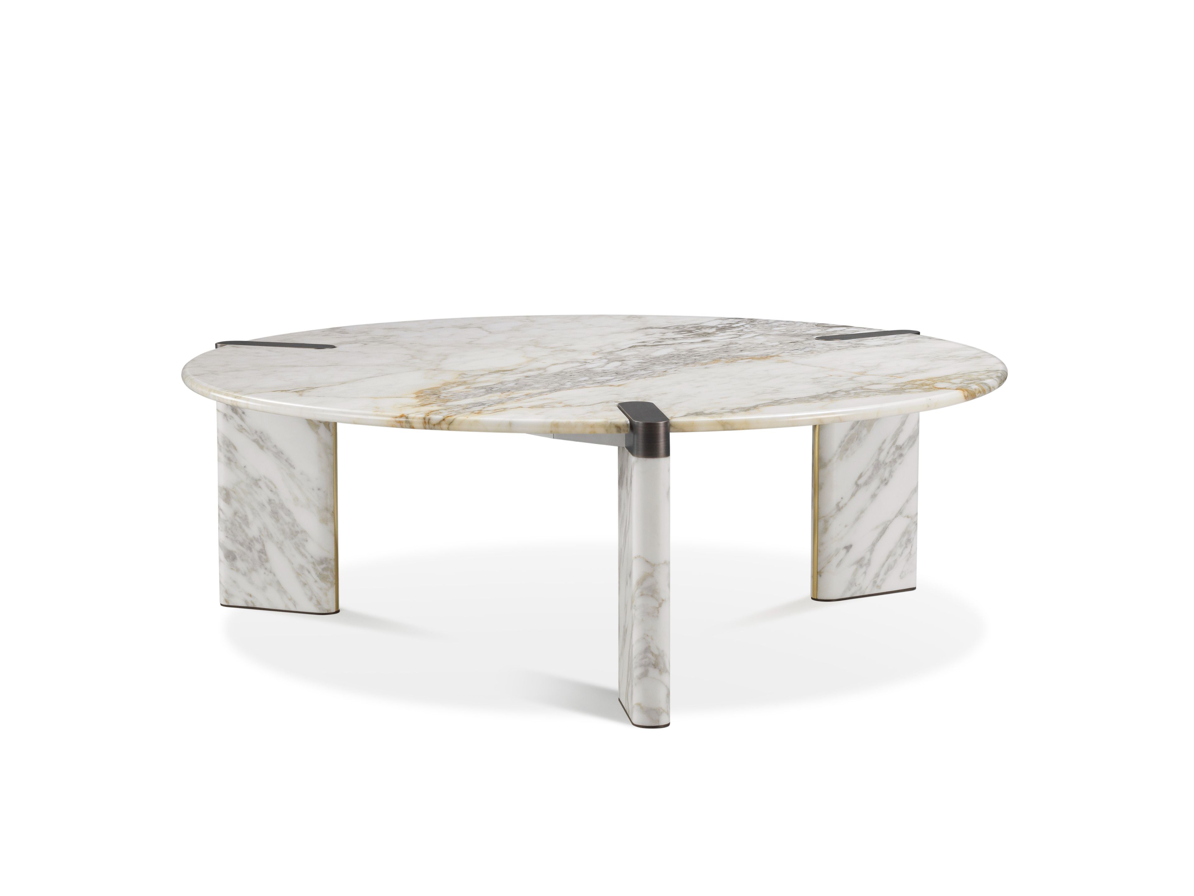 Мраморный круглый низкий журнальный столик GHIDINI1961 восемьдесят ARCH-00027467