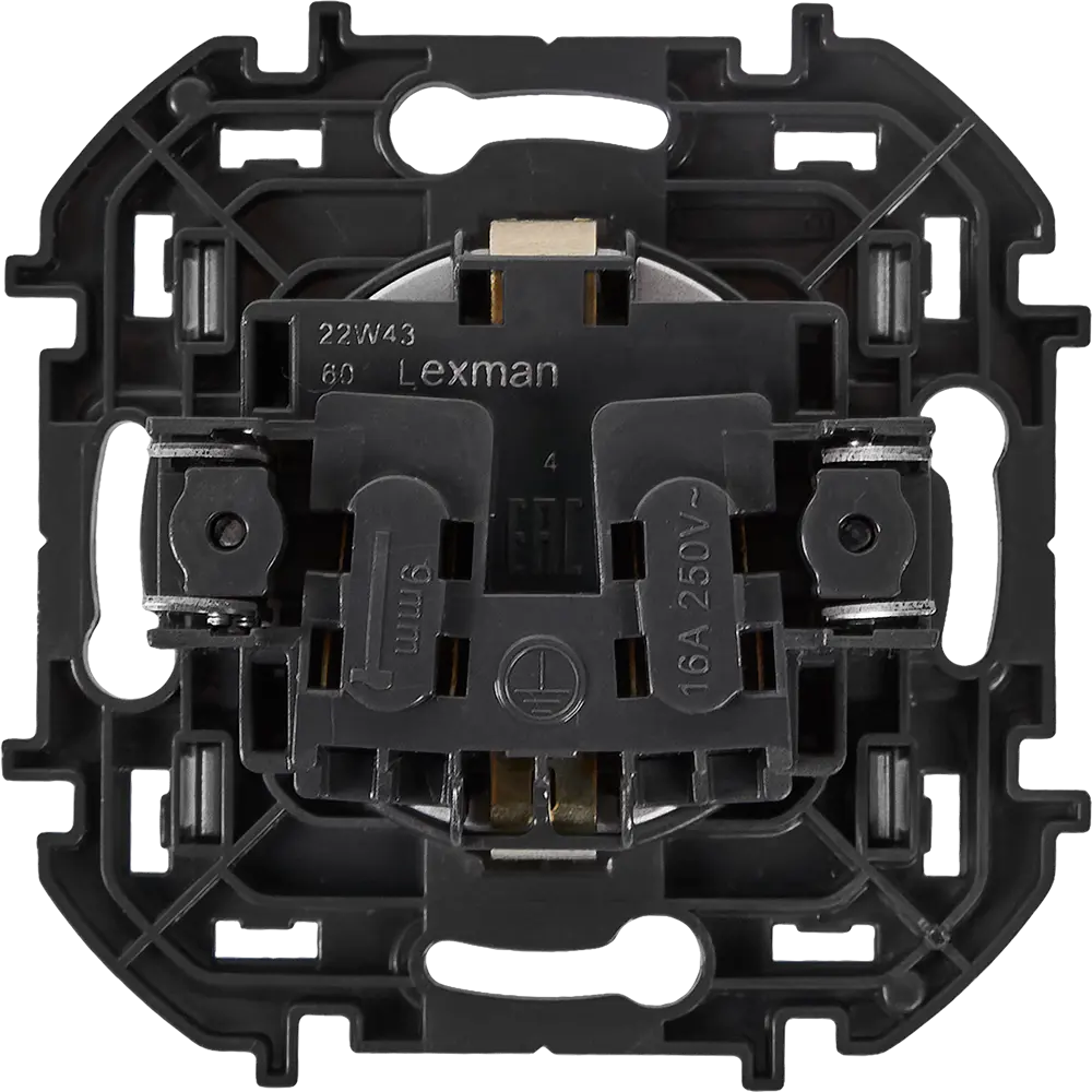 LEXMAN Lilian - розетка скрытого монтажа с защитными шторками, антрацит 86761353 STLM-0071328 - Вид №3