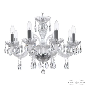 91901444 Люстра подвесная Bohemia ivele crystal 321110 321110 8 ламп 16 м² цвет никель STLM-1335907