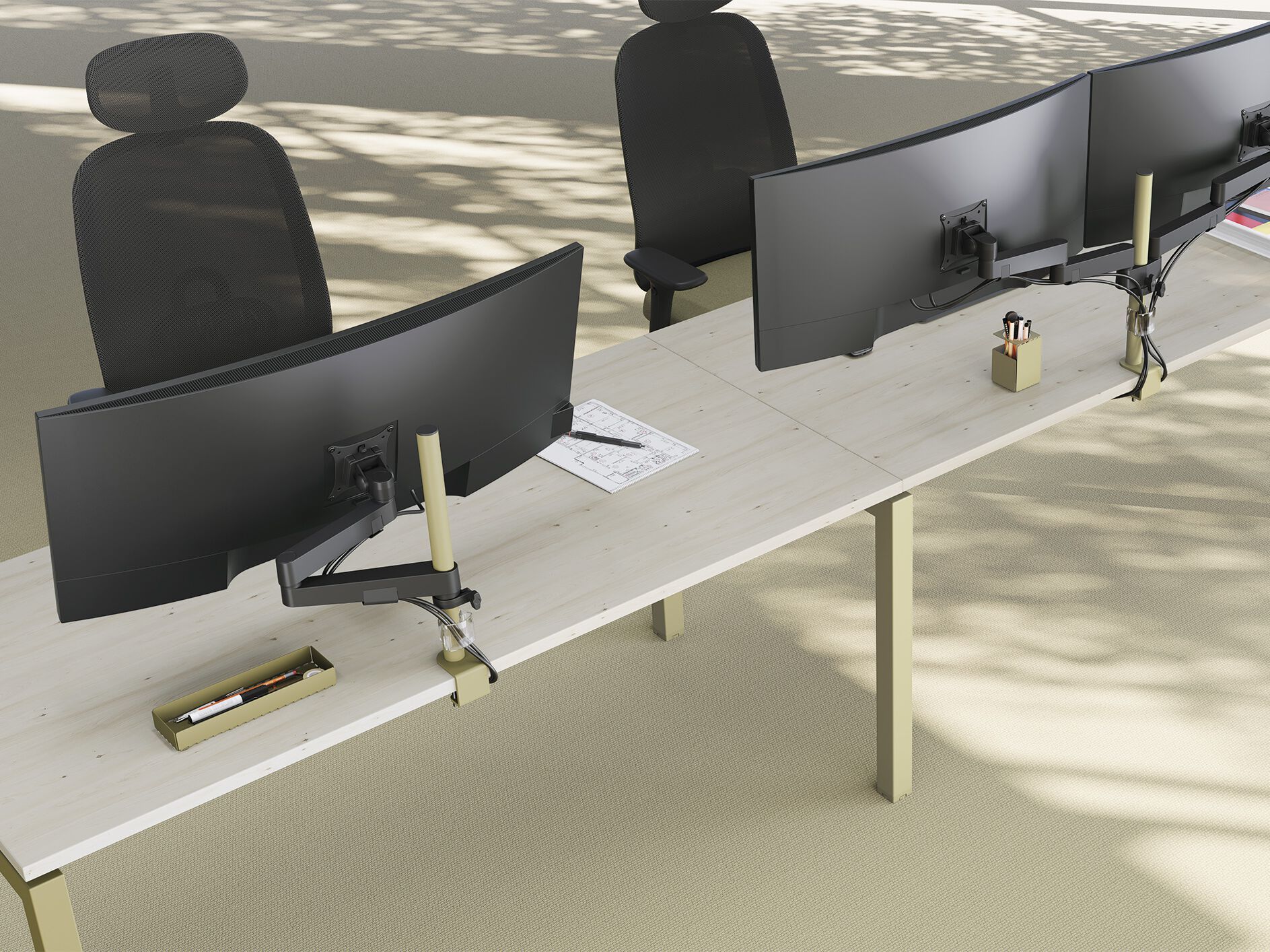 Настольная подставка для монитора / телевизора из стали и пластика Manade CLICK ARCH-00030106