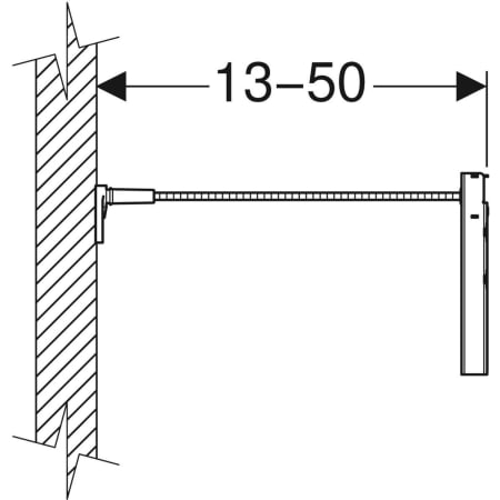 GEBERIT 111.824.00.1 Анкер Geberit Duofix для крепления к стене, со свободной точкой крепления  - Вид №3
