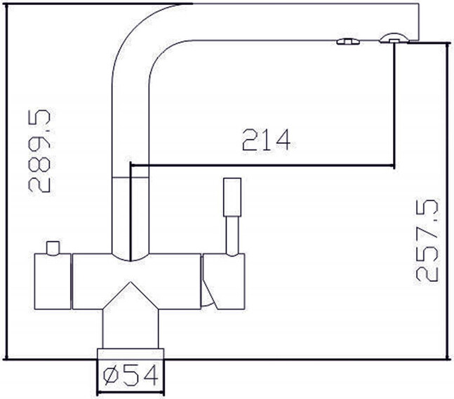 Смеситель ZorG Inox Illisio SZR-1068 для кухонной мойки, сталь - Вид №1