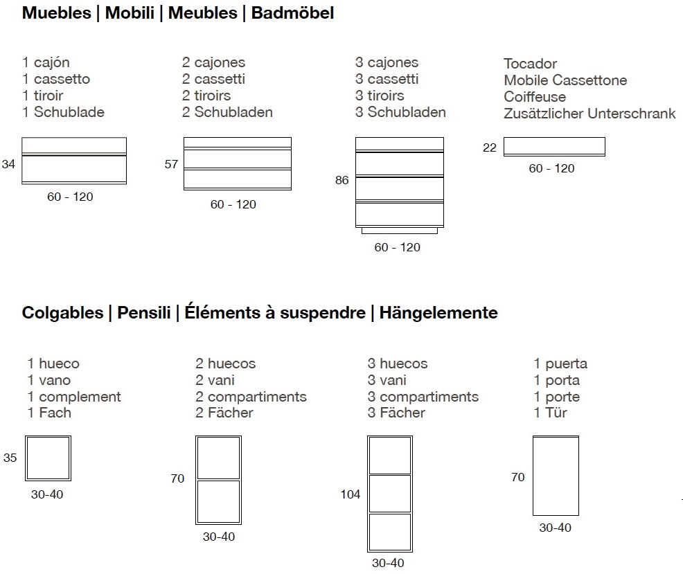 Fiora Настенная тумба под умывальник из полиуретана с ящиками Making sun-id-1515711 - Вид №26