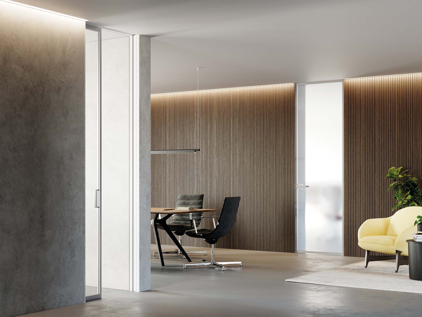 Стеклянная и алюминиевая панель для раздвижных дверей Eclisse дверные панели ARCH-00009632 - Вид №3