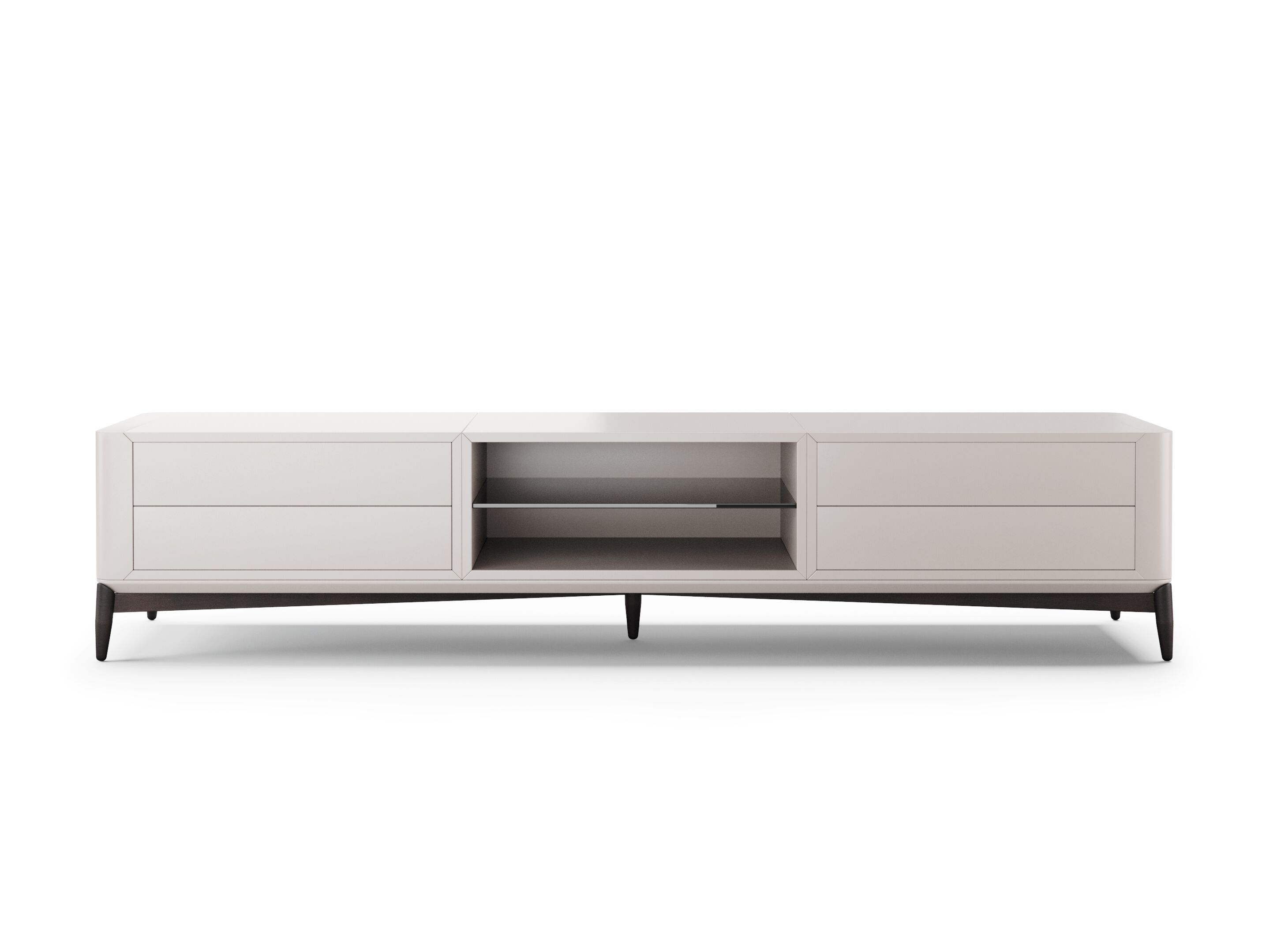 Низкий деревянный шкаф для телевизора с ящиками PRADDY Natur ARCH-00073772