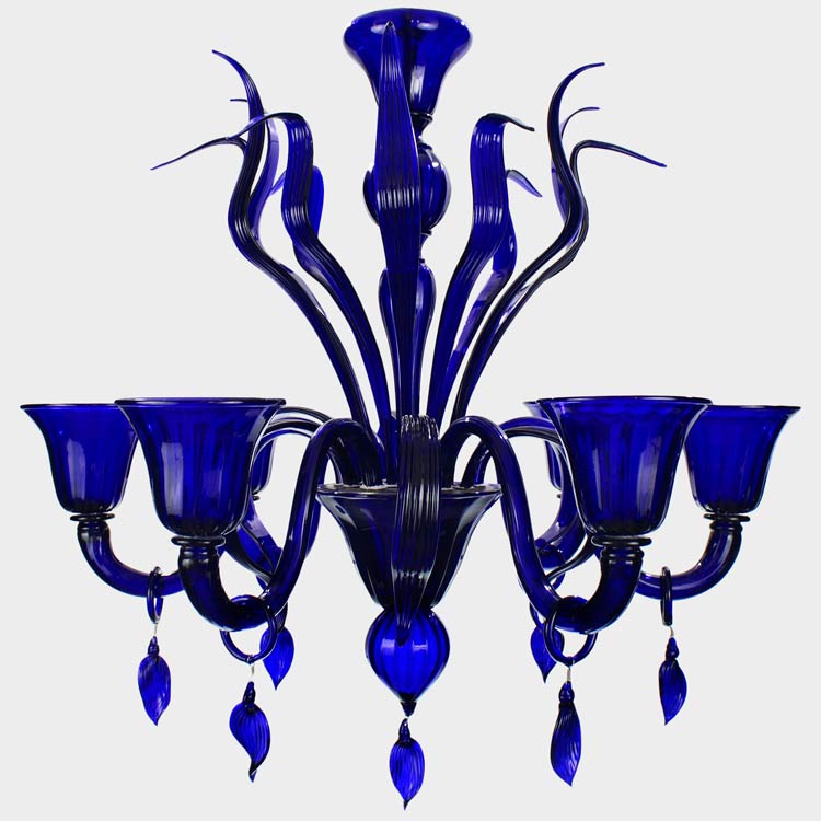 4182 ORIGINALMURANOGLASS Люстра Синий ворон - муранское стекло OMG  см CLASSICO - Вид №1