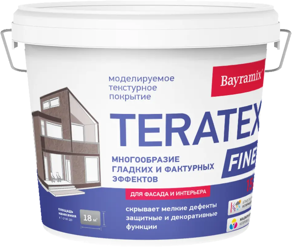 Декоративная штукатурка Bayramix Terratex Fine для создания фактурных поверхностей 89343319