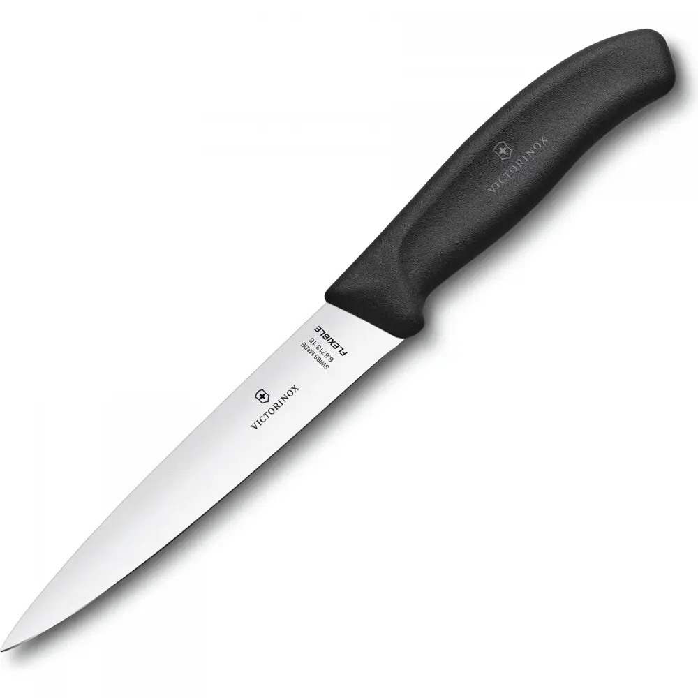 91358065 Кухонный нож филейный в блистере Victorinox лезвие гибкое 16 см цвет черный STLM-0886166