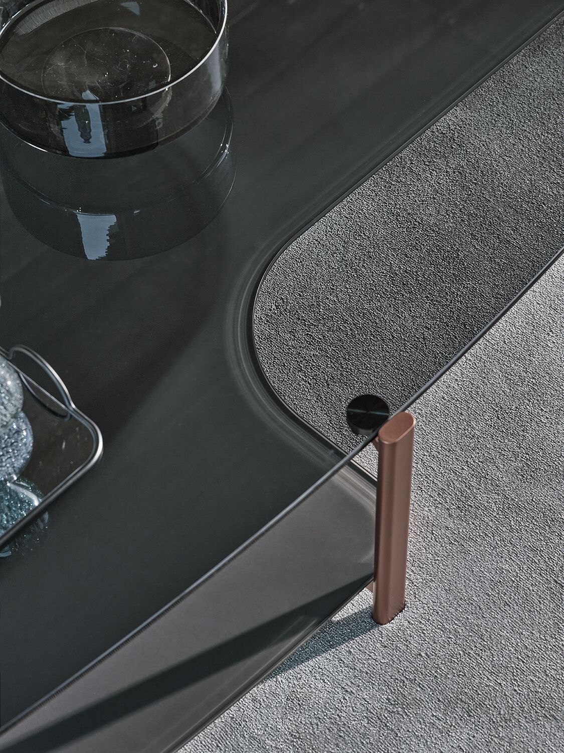 Низкий стол из стали и хрусталя Bontempi Casa PAGODA ARCH-00053562 - Вид №2