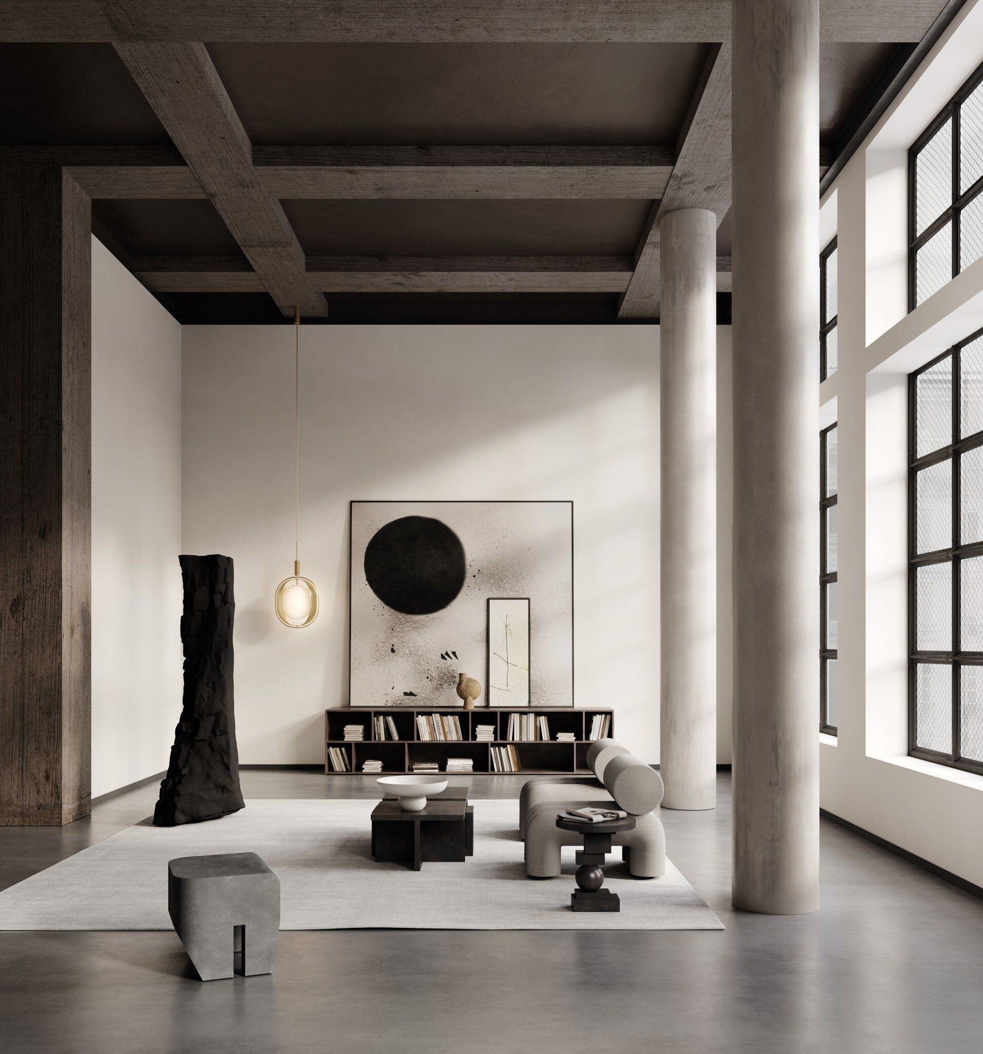 Круглый журнальный столик из волокнистого бетона 101 Copenhagen Artist ARCH-00019390 - Вид №4