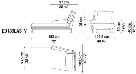 B&B Italia Дормез из ткани Édouard EDOUARD sun-id-1388872 - Вид №4