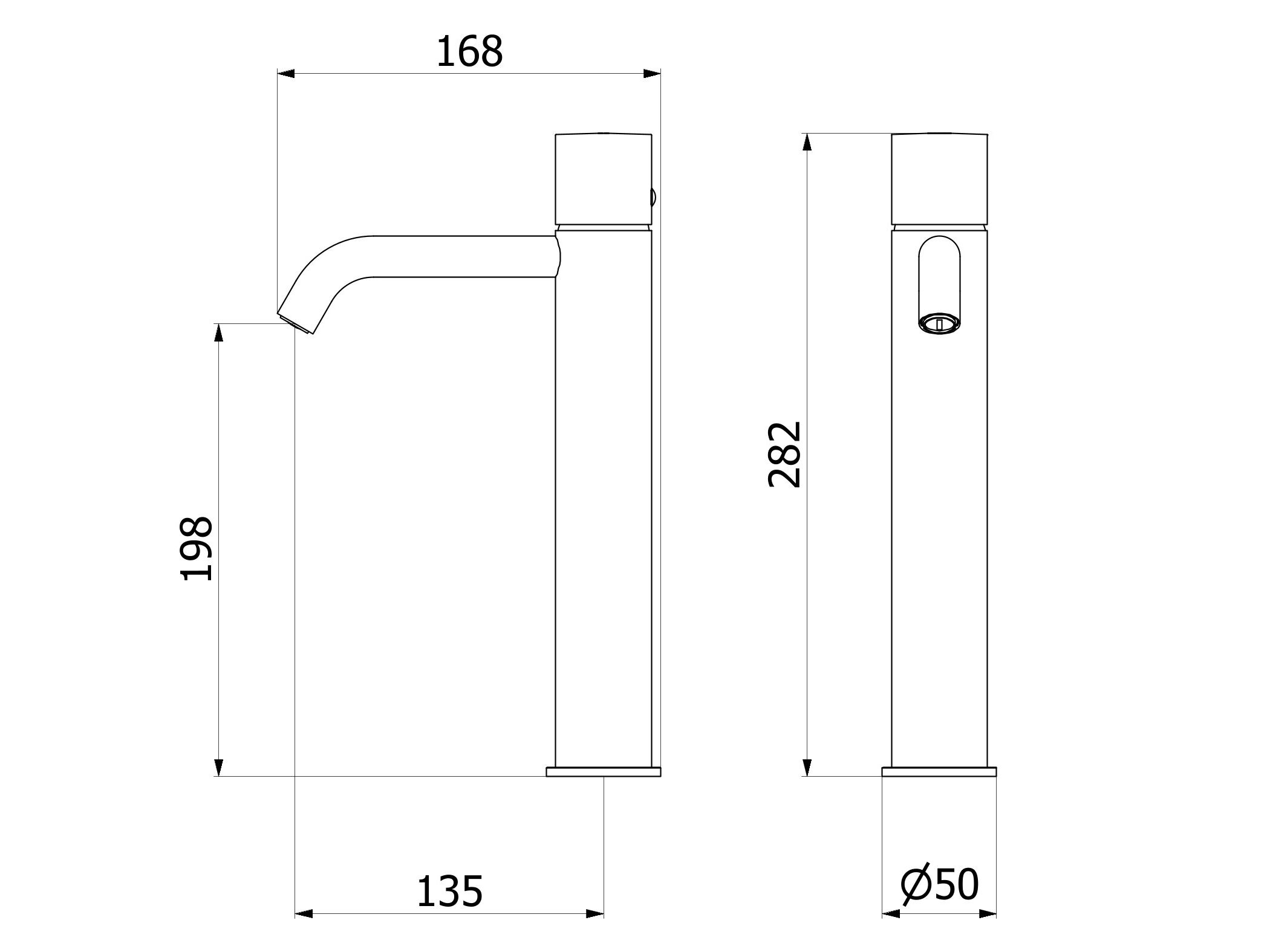 Однорычажный высокий смеситель для раковины IB Brera ARCH-00023762 - Вид №13