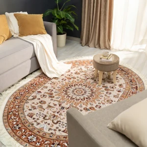 Ковер полипропилен Шахреза D210KT 160x220 см цвет кремовый