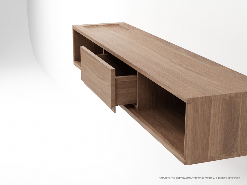 433_1026 Шкаф навесной с двумя нишами и ящиком Karpenter Circa17 - Вид №2