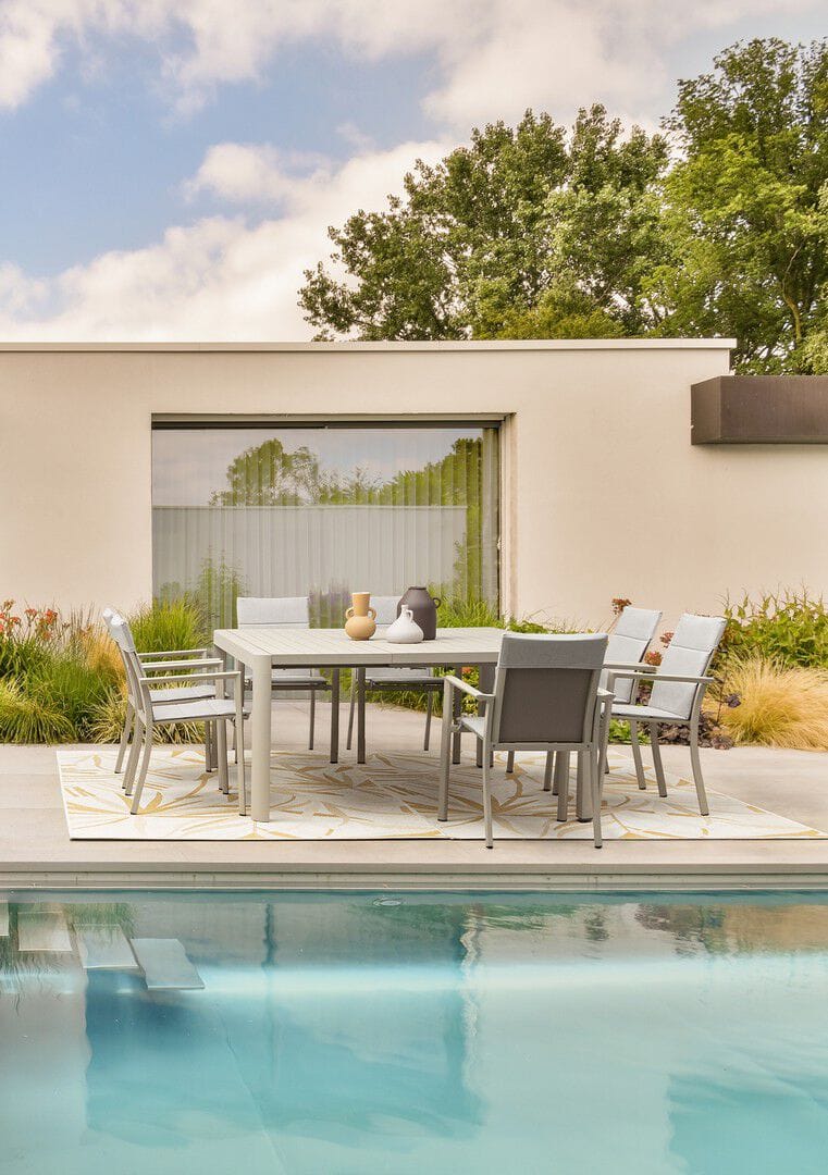 Алюминиевый штабелируемый садовый стул с подлокотниками BIZZOTTO Konnor ARCH-00101358 - Вид №26