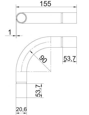Трубопровод для электрических стальных систем OBO Bettermann BlackLine ARCH-00057934 - Вид №3