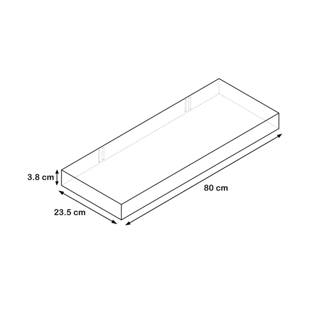 Полка мебельная прямая 80x23.5x3.8 см МДФ цвет розовый 81898814 STLM-2165915 SPACEO  - Вид №5