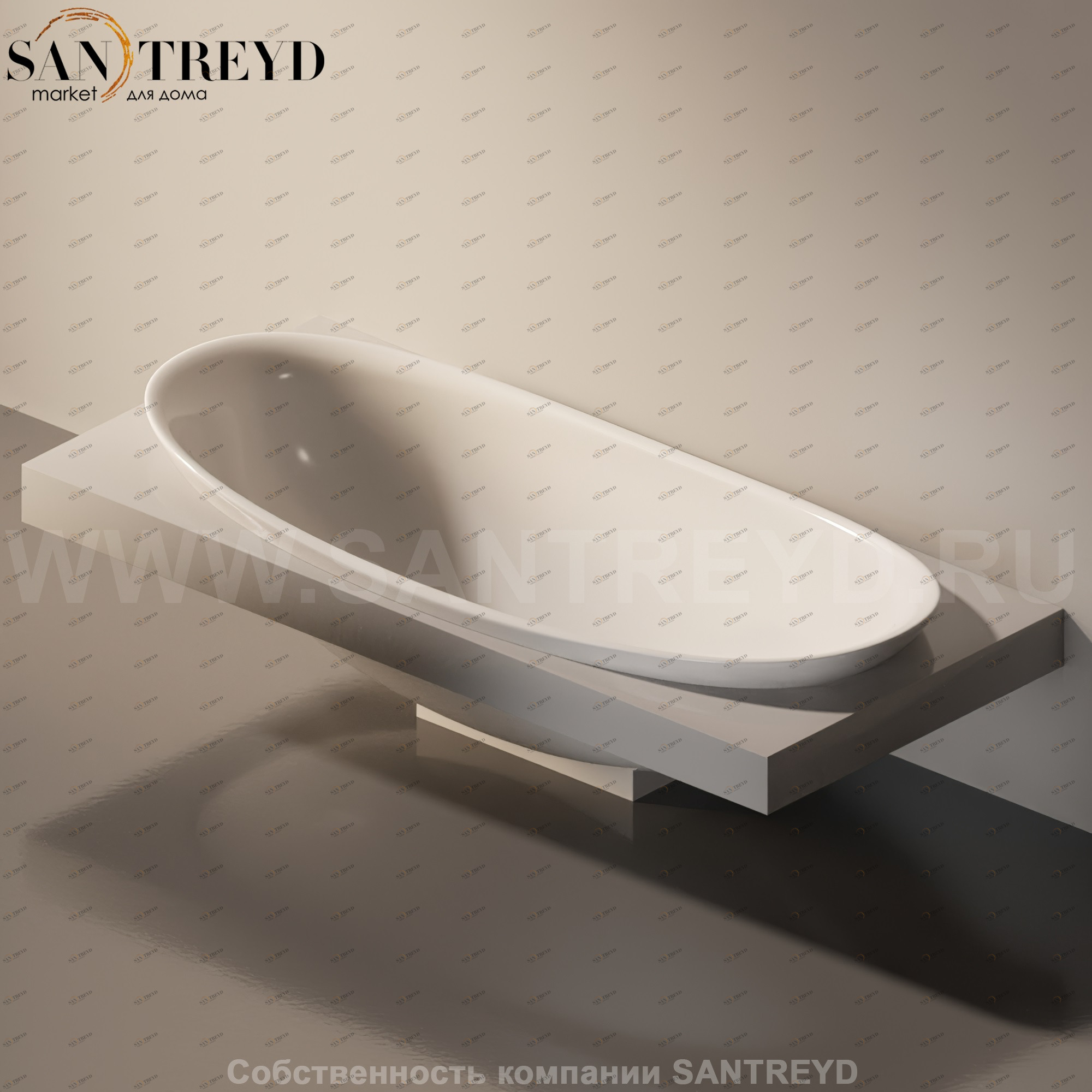 Flaminia IO e SI Столешница с отверстием под ванну серая IO84M1.7047 Ceramica Flaminia IO84M17047