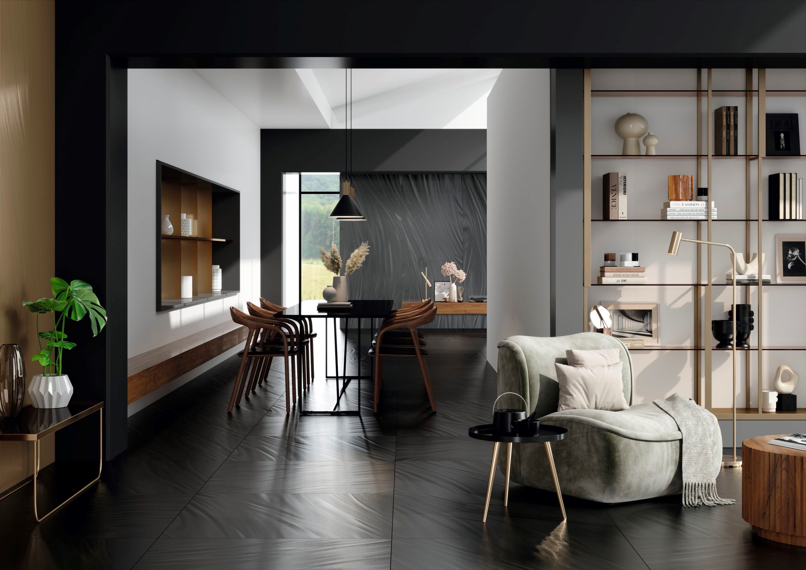 Антибактериальное покрытие из керамогранита для интерьера Fiandre свет ARCH-00150502 - Вид №6