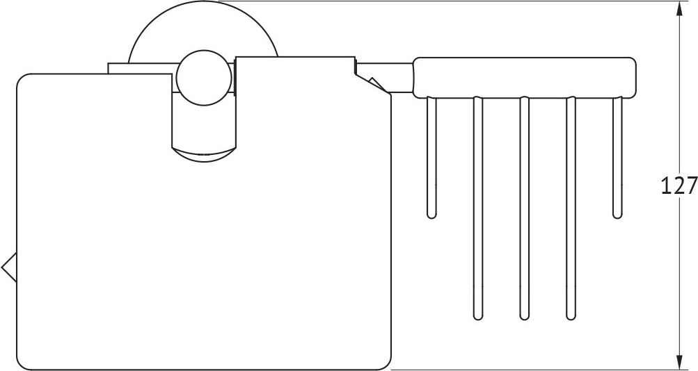 HAR 051 Держатель освежителя воздуха и туалетной бумаги с крышкой ARTWELLE Harmonie - Вид №1