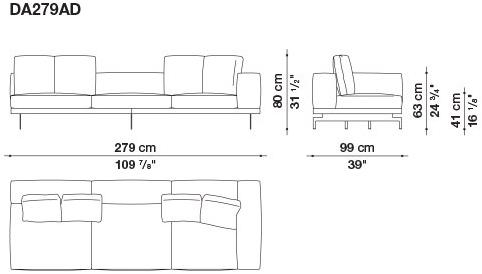 B&B Italia 3-х местный тканевый диван Dock sun-id-1376507 - Вид №132