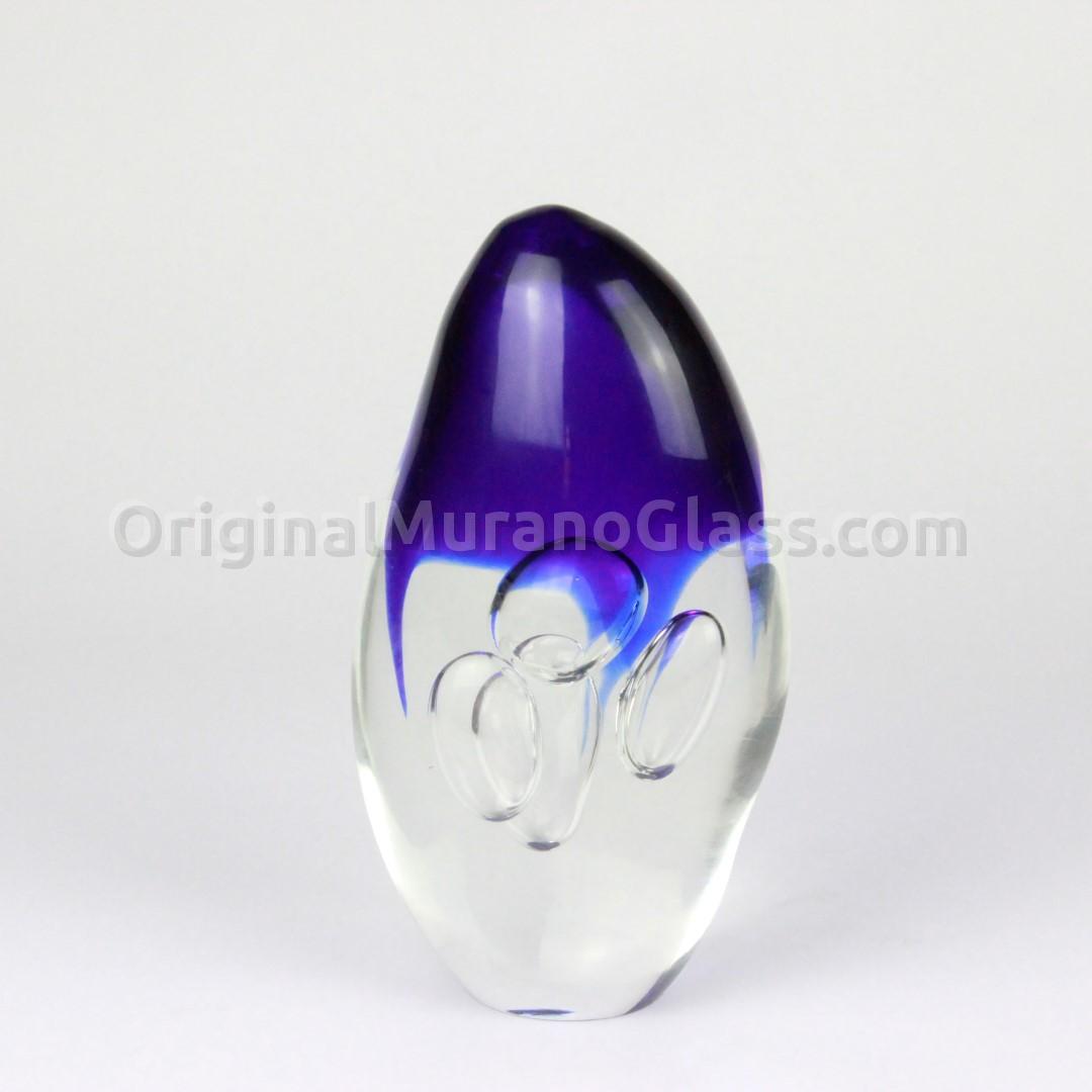 980 ORIGINALMURANOGLASS Скульптура Камень с большими пузырьками- автор Pino Signoretto - муранское стекло OMG 15 см  - Вид №1