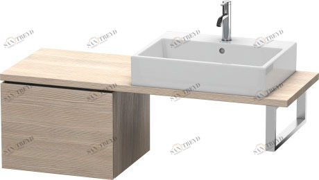 LC582203131 Шкафчик для компактной консоли L-Cube #LC5822 520 x 477 мм Сосна серебристая, декор Duravit