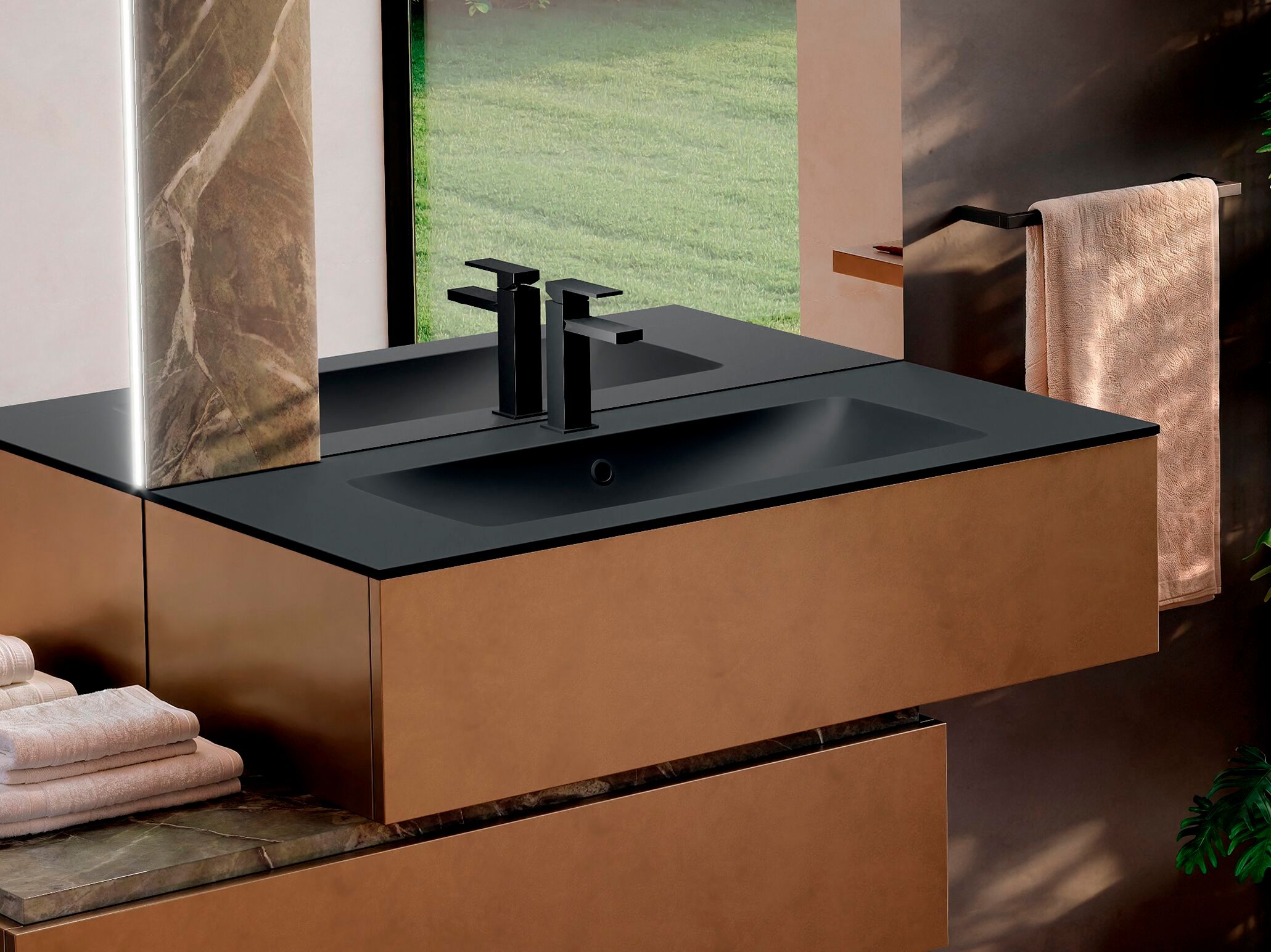 Прямоугольная раковина Duratek с столешницей Elleci Bath ARCH-00121905