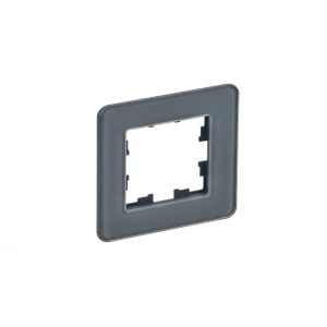 91923441 Рамка для розеток и выключателей Iek Brite 1 пост цвет графит STLM-1510554