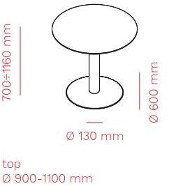 Mara Круглый стол регулируемый по высоте  299k  - Вид №7
