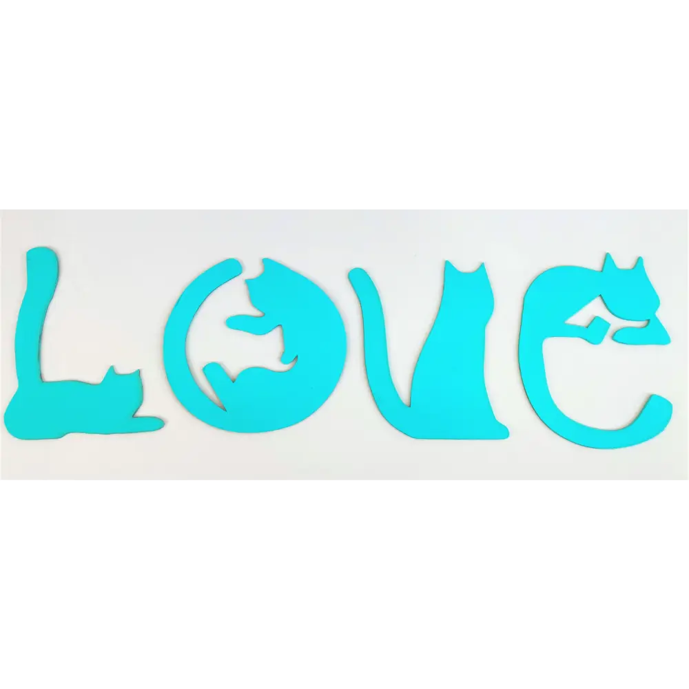 Настенное панно "Котики Love" дерево 70x26 см 85415223 STLM-2021256 Симфония  - Вид №3