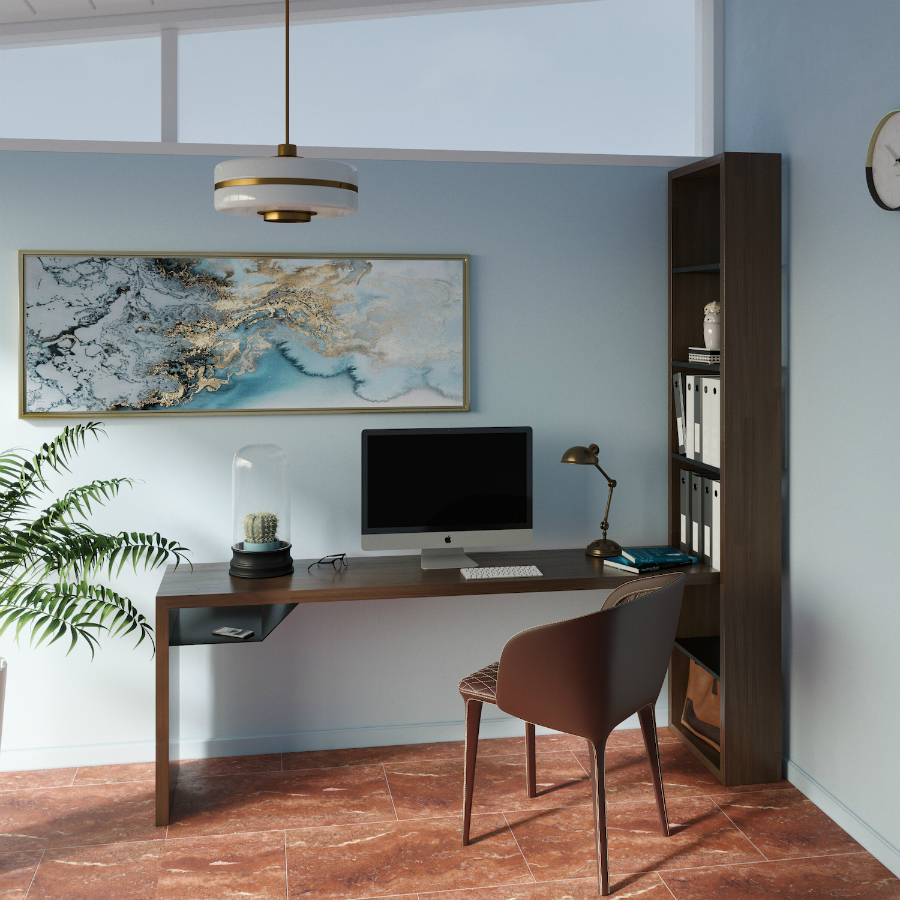 Стол рабочий с полками EcoComb, ясень в тонировке BraginDesign BR0306ЯТЧ - Вид №1