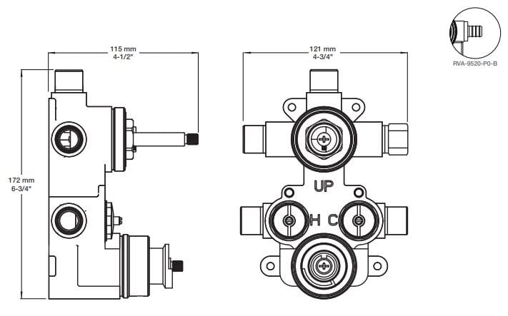Встраиваемый корпус для смесителя BARIL RVA-9520-00 ARCH-00023184 - Вид №2