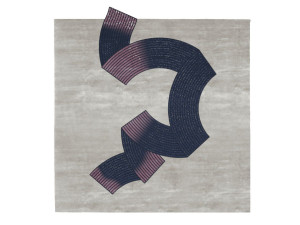 Квадратный ковер из бамбуковой шерсти и шелка