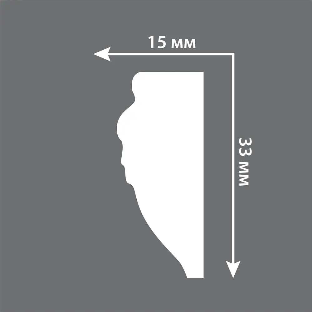 Молдинг настенный полистирол Decomaster 101D-58 золотой 15х33х2000 мм STLM-2015474 - Вид №3
