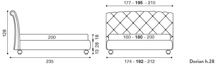 Twils Двуспальная кровать с тафтинговым или гладким изголовьем Dorian sun-id-1382924 - Вид №5