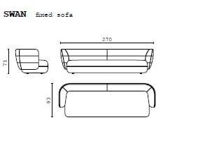 2-местный тканевый или кожаный диван CPRN HOMOOD Shapes ARCH-00090475 - Вид №2