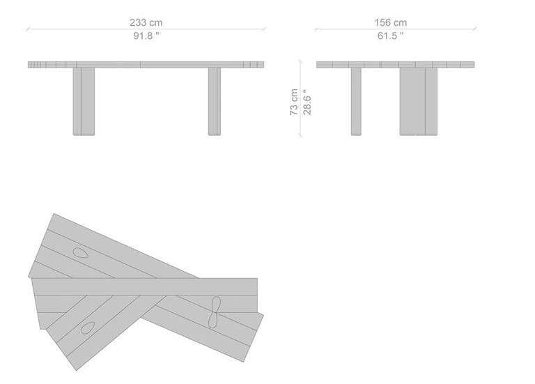 Стол / Стол из грецкого ореха CASSINA VENTAGLIO ARCH-00052640 - Вид №4