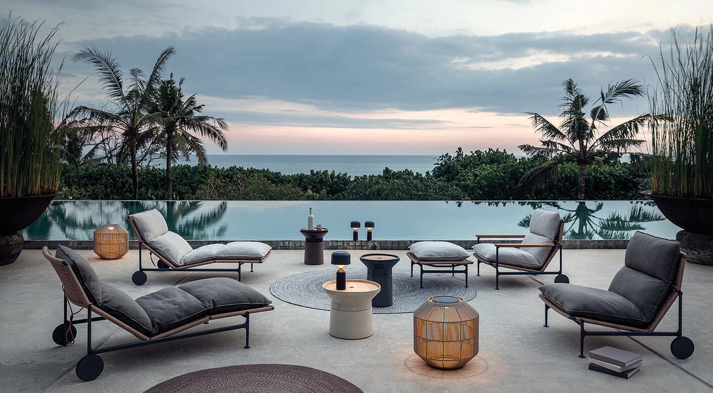 Тканевая откидная Садовая кровать с колесами Gloster Zenith ARCH-00027139 - Вид №1