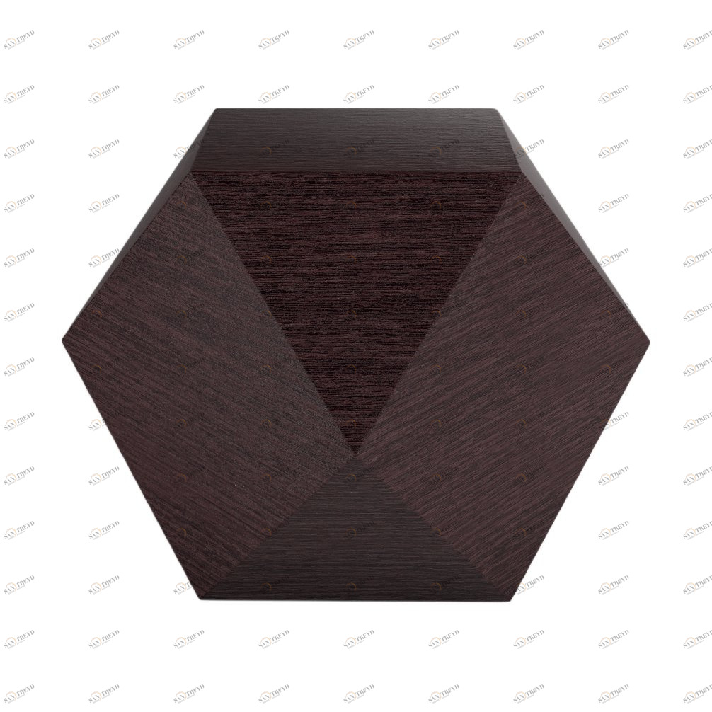 Тумбочка дизайнерская венге 40х57 см "Многогранник" от Odingeniy ODINGENIY  178331 Венге 