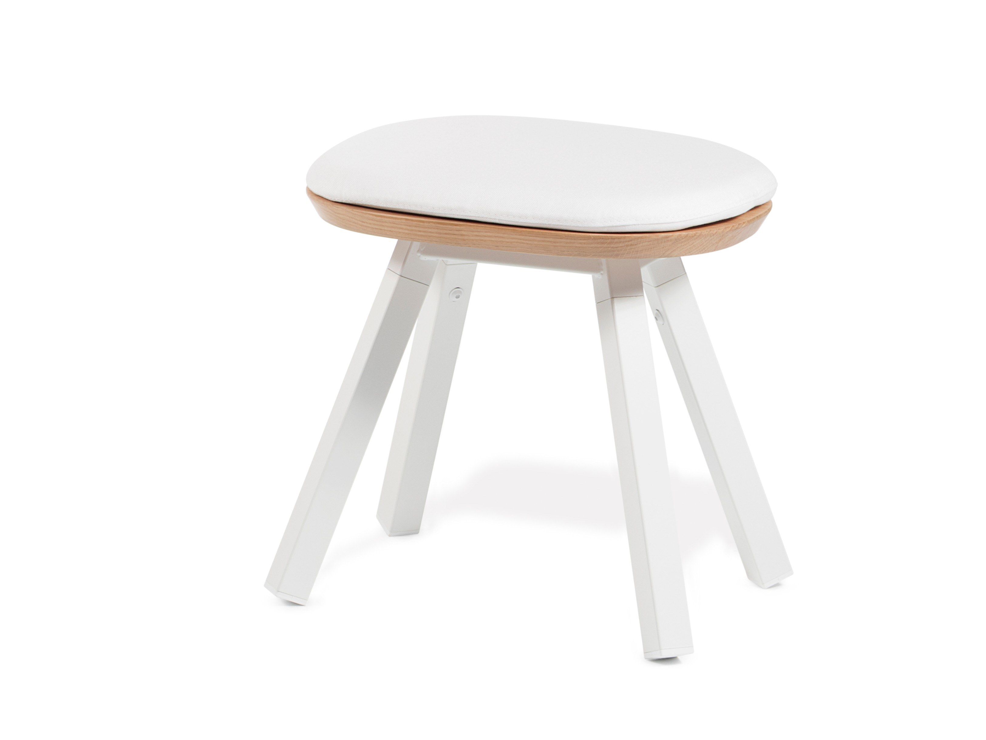 Низкий табурет из дуба с окрашенной стальной основой RS Barcelona YOU AND ME ARCH-00077358 - Вид №3