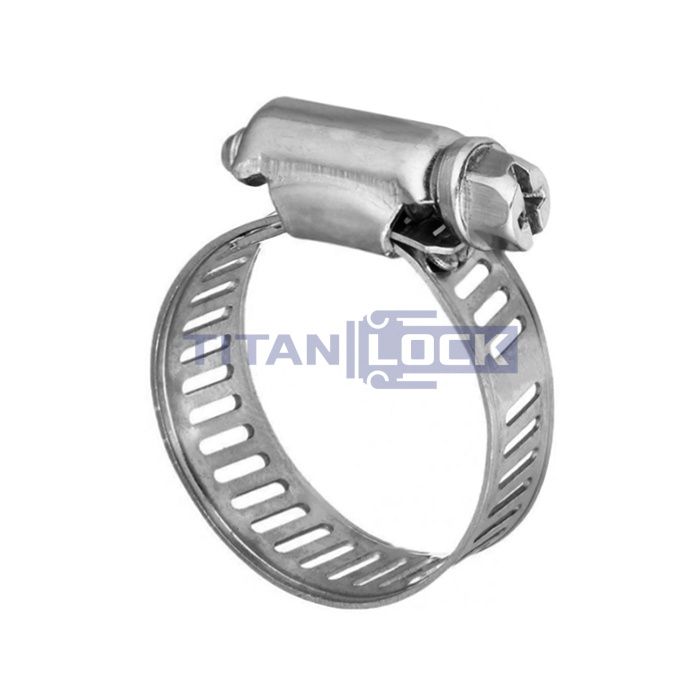 Червячный хомут (84-108 мм), нержав. сталь, TL84-108WCSS TITAN LOCK 