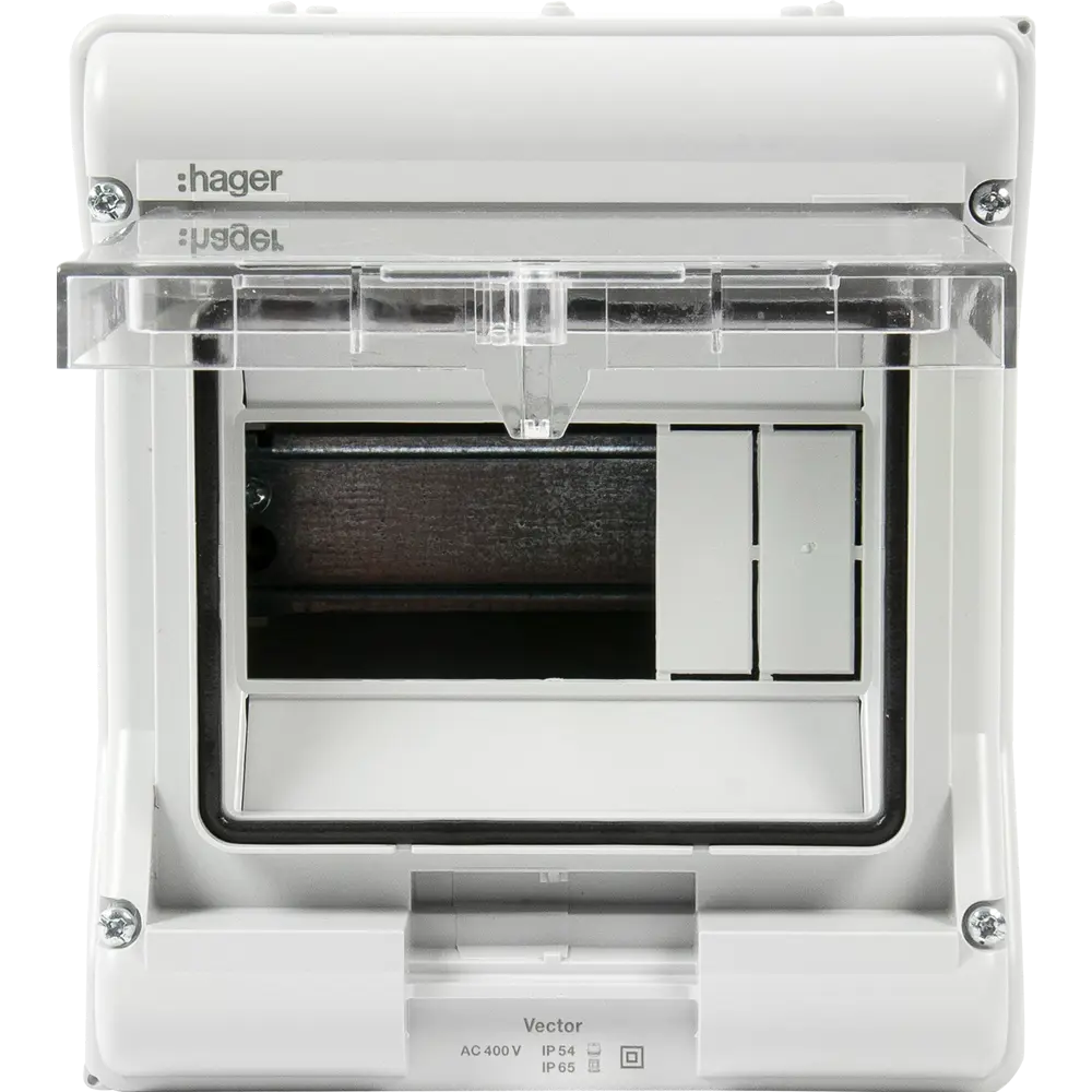 Щит распределительный навесной Hager Vector VS106TD 6 модулей IP65 пластик STLM-2062200 - Вид №2