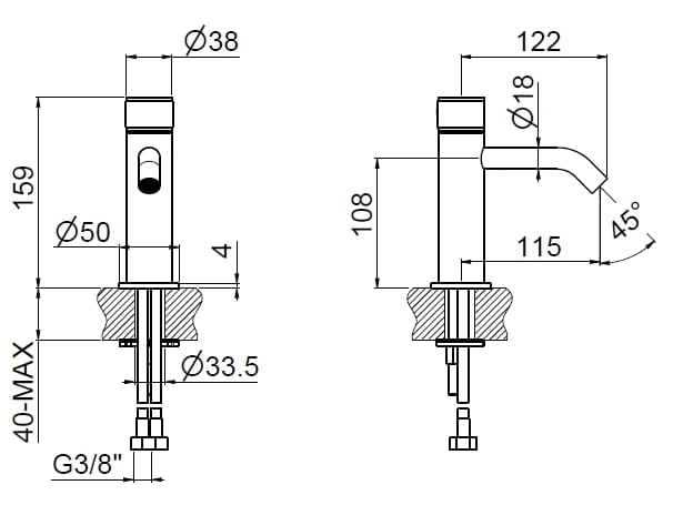Смеситель для раковины с одним отверстием CARIMALI Race ARCH-00033818 - Вид №2